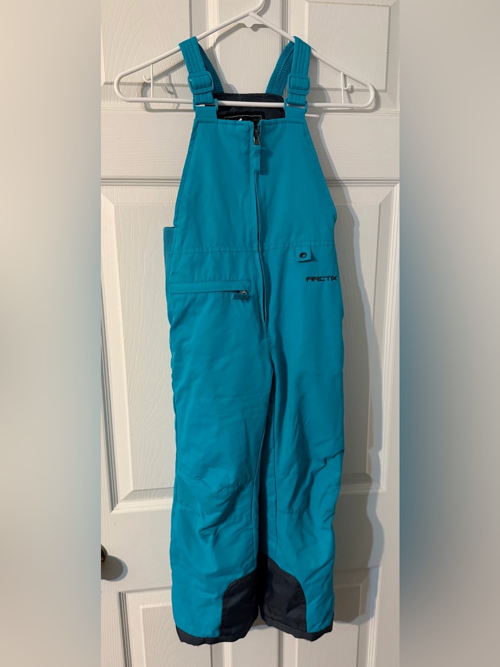 Arctix Teal Insulated Snow Bibs with Front Zip